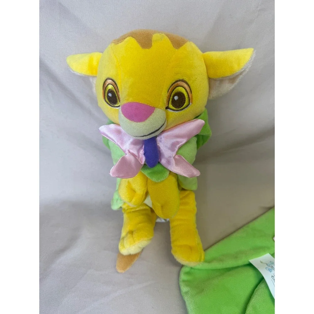 Disney Parks Babies Simba Plush 10 Inch Lion King Leaf Blanket Swaddle Lovey